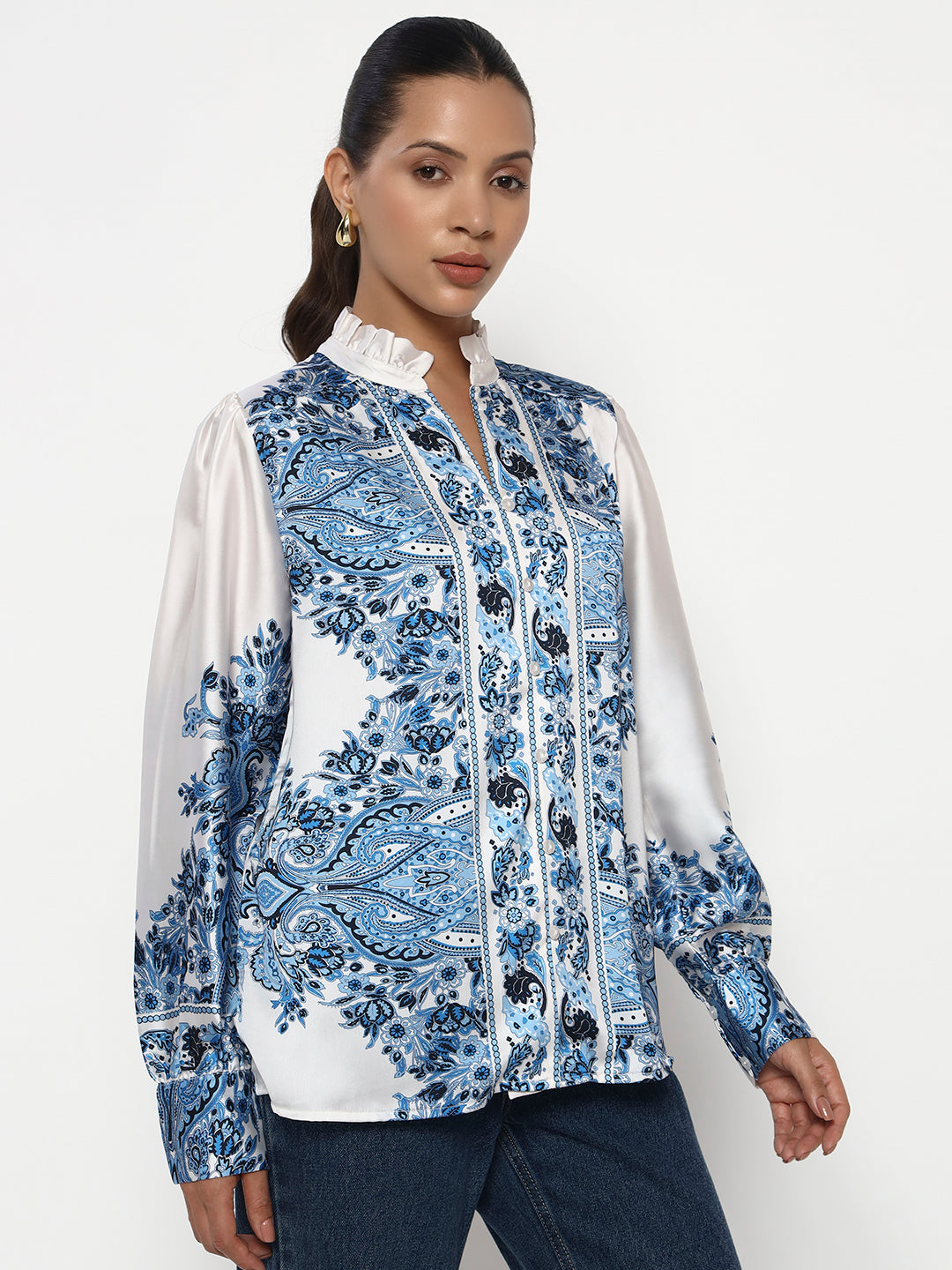 Azure Paisley Shirt