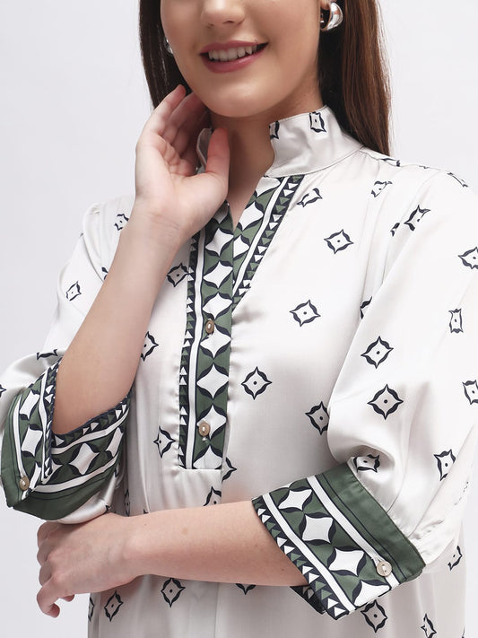 Geometric Print Tunic Dress