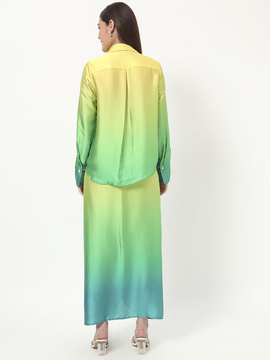 Sunset Ombre Draped Co-Ord Set