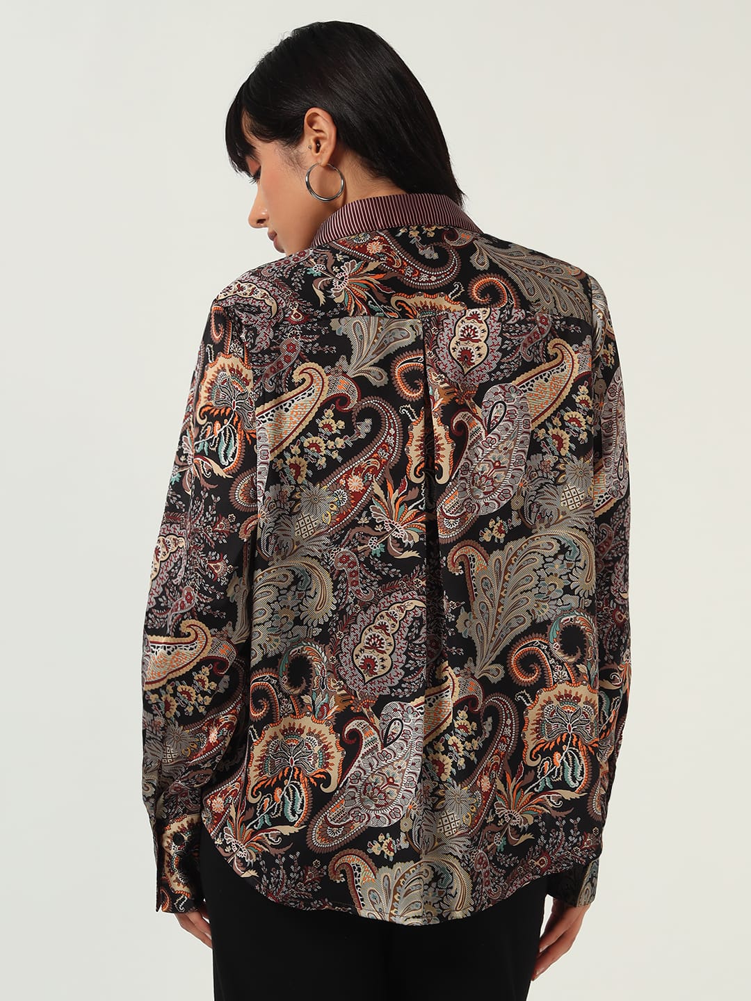 Vintage Paisley Satin Shirt