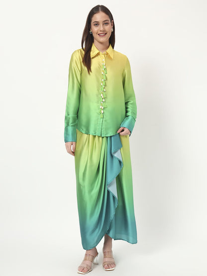 Sunset Ombre Draped Co-Ord Set