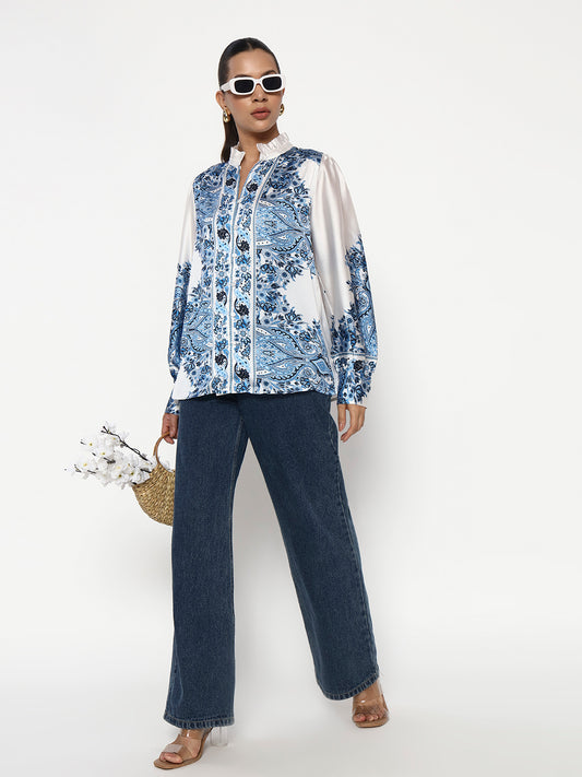 Azure Paisley Shirt